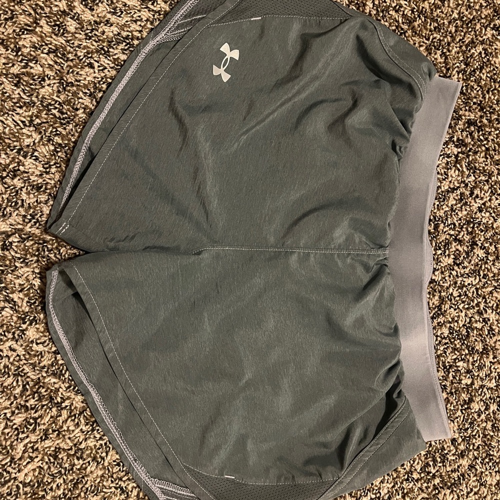 Under Armour Women's Black and Gray Athletic Shorts Trio - Picture 5 of 10